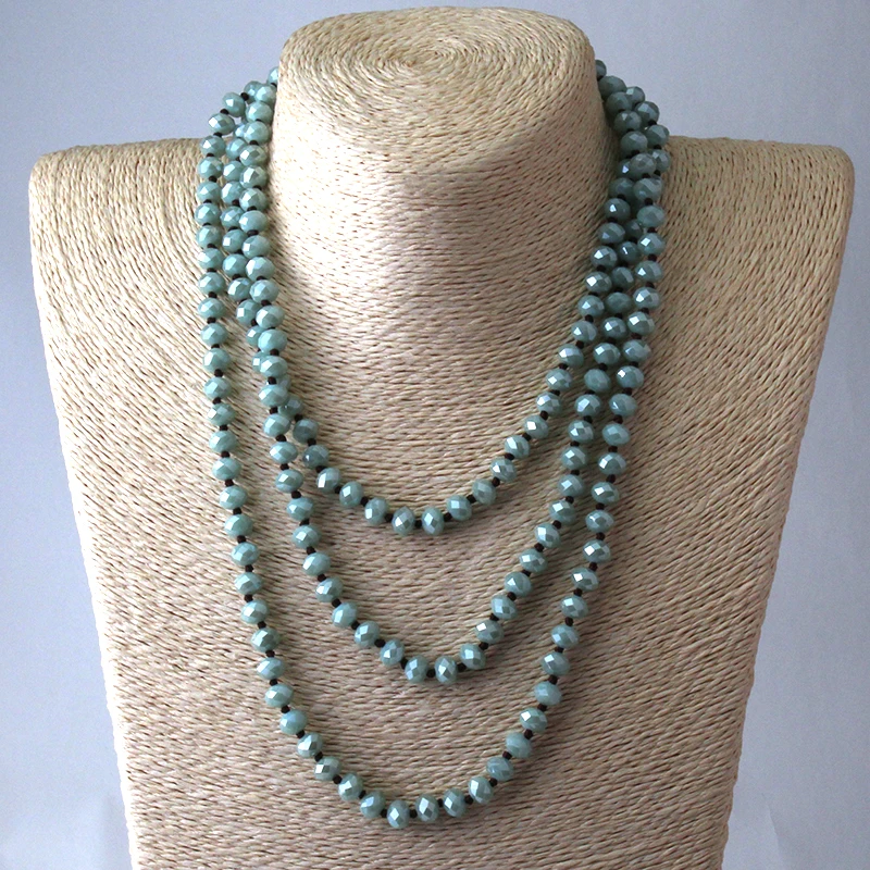 Модное богемное этническое ювелирное изделие с длинными стеклянными узелками