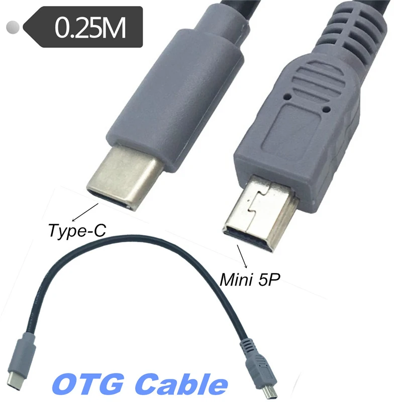 USB 3 1 хост OTG Тип C папа мини B Мужской адаптер кабель для мобильного жесткого