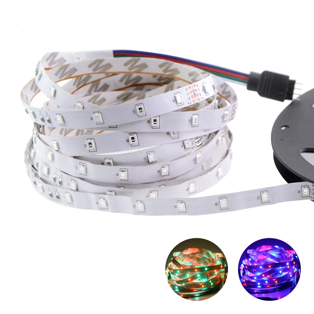 2017 Новинка 12В RGB Светодиодная лента 3528/5050 SMD 5 м 300Led 60LED/M лампы DC rgb лампа + 44key ИК