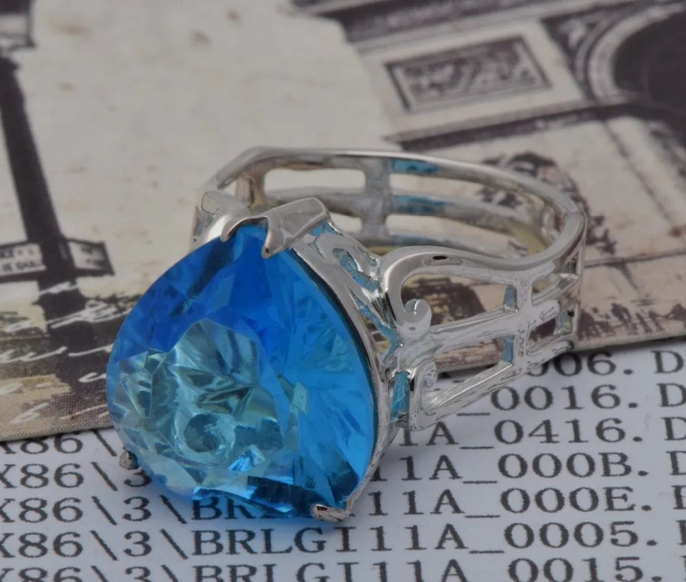 Потрясающе! натуральный! 13 6 карат Настоящее 18 K Белый Золотой Кольцо Швейцарский