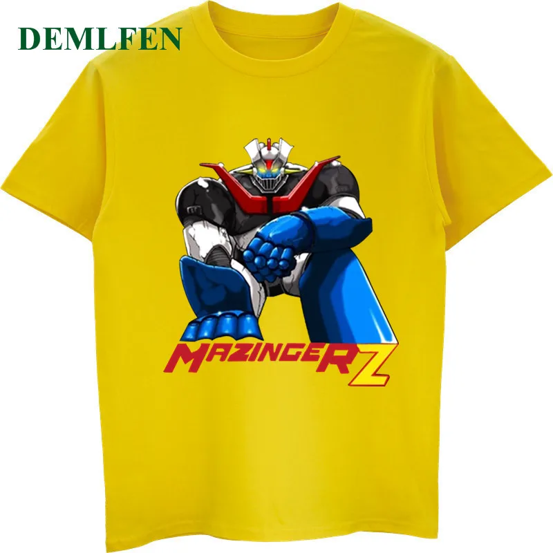 Мужская хлопковая футболка с коротким рукавом и круглым вырезом Mazinger Z