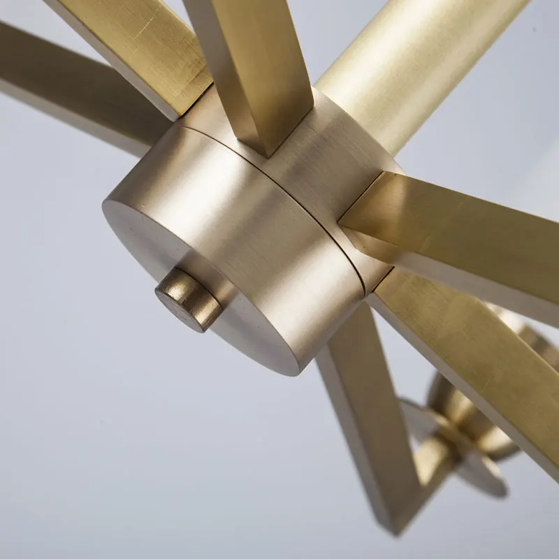 Современная люстра из натуральной бронзы медная для спальни кухни гостиной