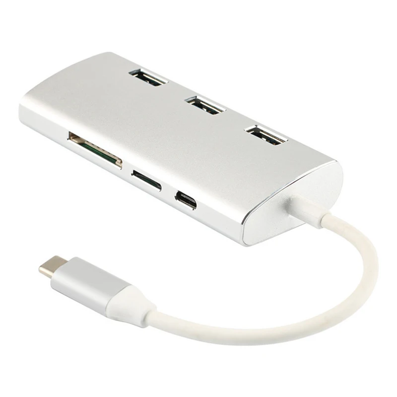 Baolyda USB C Hub to Gigabit Ethernet Rj45 Lan Adapter for Macbook USB Type C HDMI Converters Thunderbolt 3 Multiport Adepter