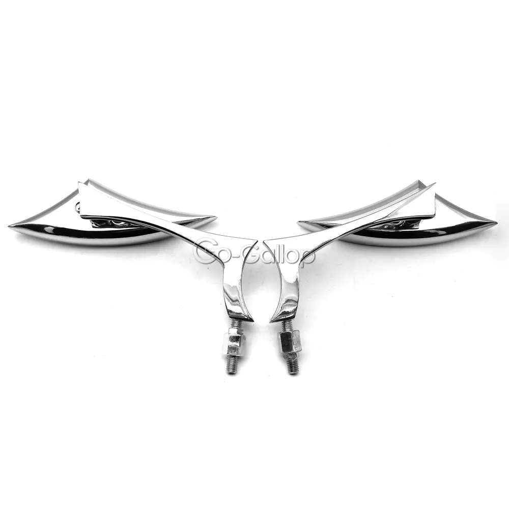 Chrome Motorcycle Spear Rearview Mirrors For Yamaha V-Star XVS 650 950 1100 1300 Classic Silverado | Автомобили и мотоциклы