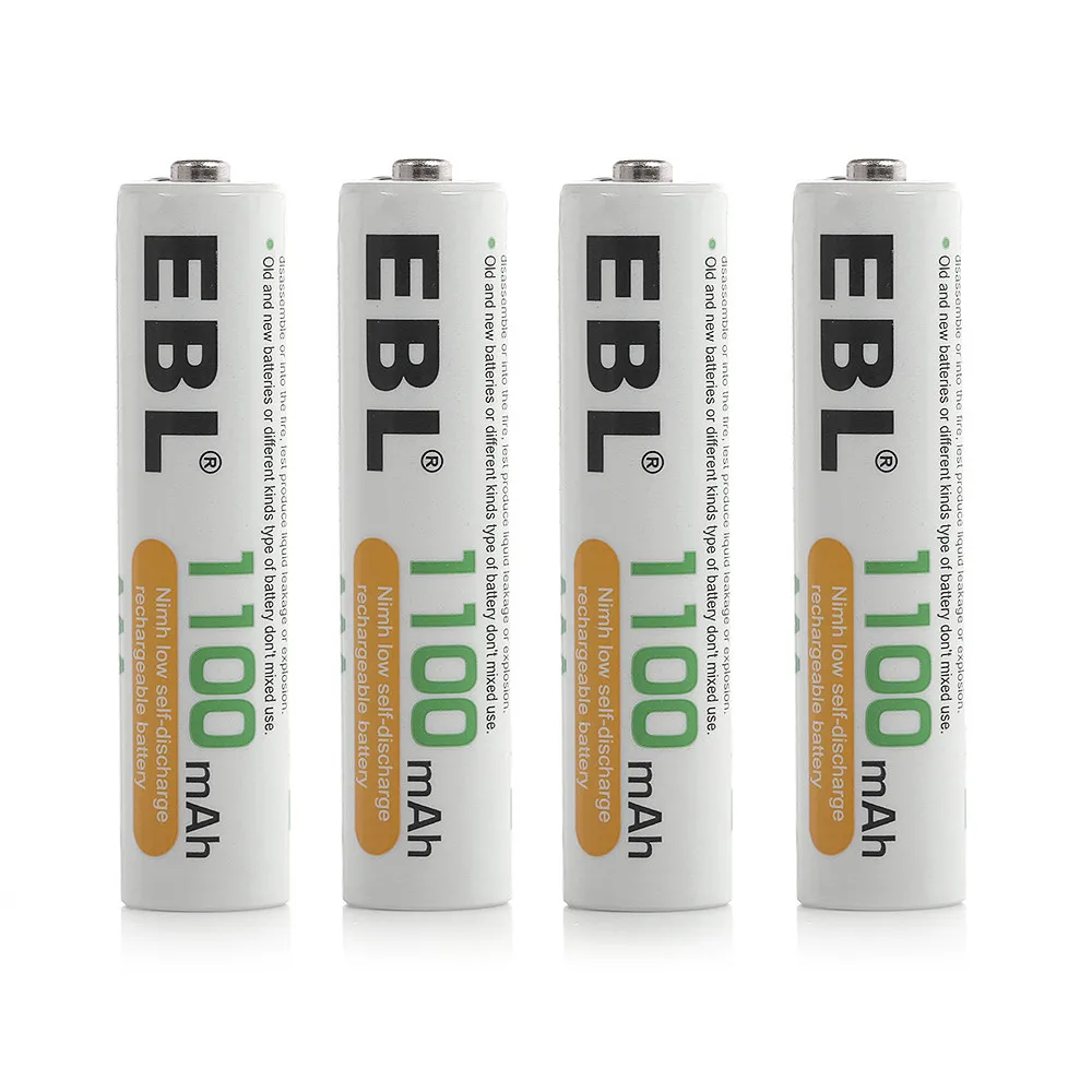 EBL 4 шт 2800mAh аккумуляторная батарея + 1100mAh NiMH батареи 8 Bay AA/AAA зарядные устройства