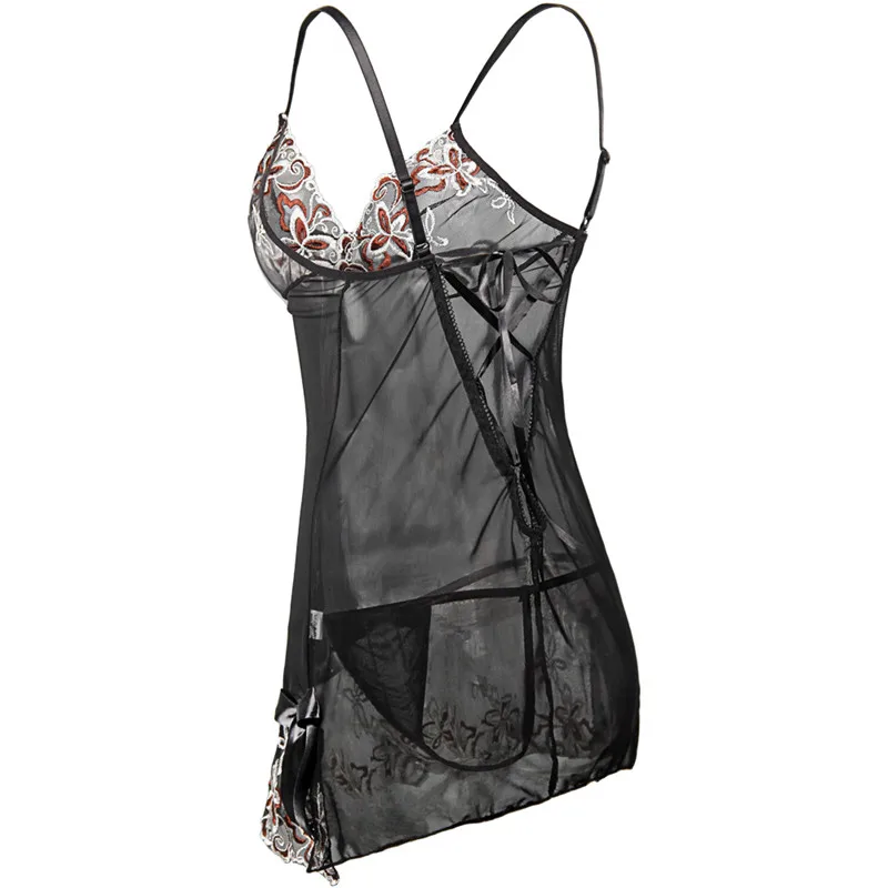 Рождественский подарок S M L XL XXL 3XL 5XL 6XL Сексуальное белье для женщин с горячей вышивкой глубокий V Халаты больших размеров 7098