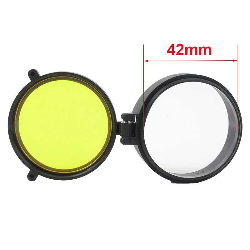 42mm Флип-открытый прицел для винтовки быстрый флип пружинный открытый охотничий Прозрачный чехол для объектива Пылезащитный колпак для глаз - Цвет: 42mm