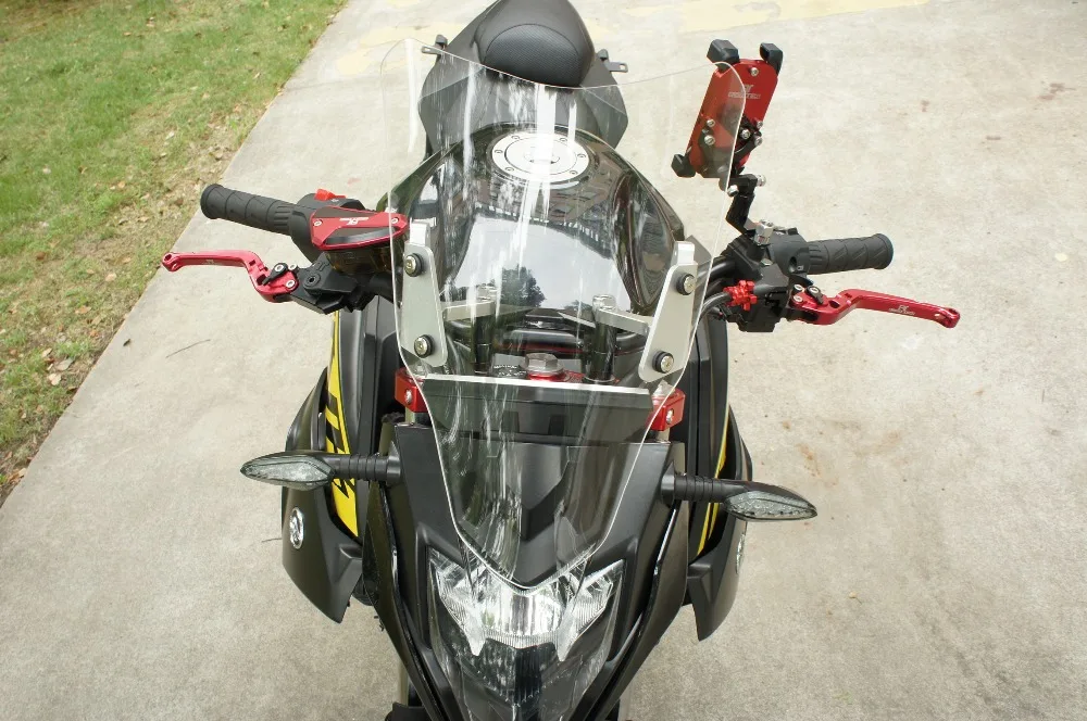 Лобовое стекло(с поддержкой алюминиевого сплава) для CFMOTO 400NK(CF400-2) 650NK(CF650-7) ветровое стекло(3 мм толщиной PMMA
