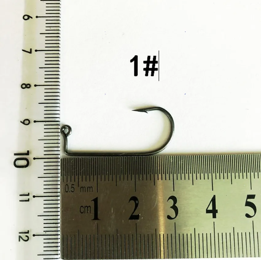 100 шт. 9147 рыболовный крючок из высокоуглеродистой стали, черный колючий 90 градусов, Абердин, офсетные рыболовные крючки, РАЗМЕР 8#-6/0