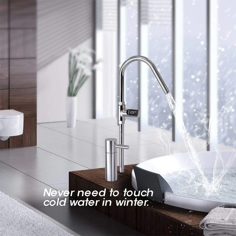 

LED Display Water Shower Thermometer Faucet Cartridges Self-Generating Electricity Water Temperature Monitor Smart Meter Monitor