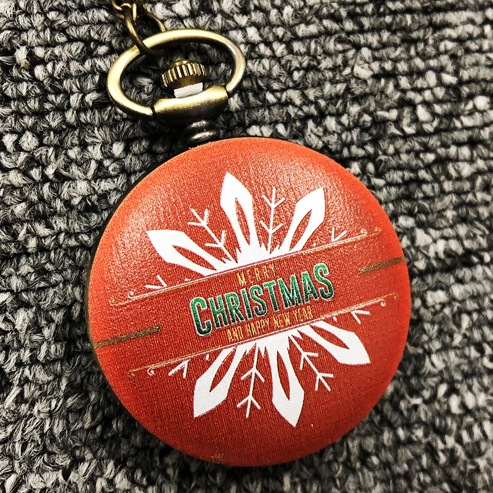 Рождественские карманные часы Клаус Санты с изображением рождественского оленя