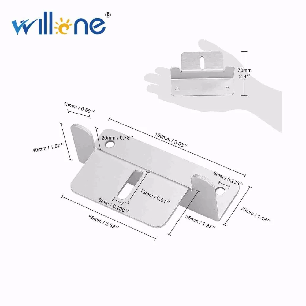 Willone 2 комплекта крепление для солнечной панели Z кронштейны с гайками и болтами-для RV, лодки, крыши, стены инвертирующий усилитель мощности системы