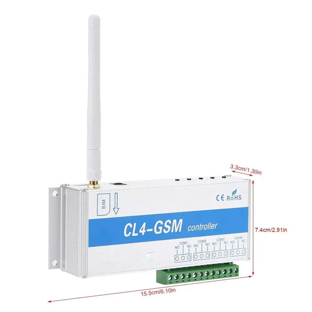 GSM Открыватель ворот 4 канала GSM беспроводной мобильный телефон пульт дистанционного управления переключатель управления Лер реле Интеллектуальный переключатель