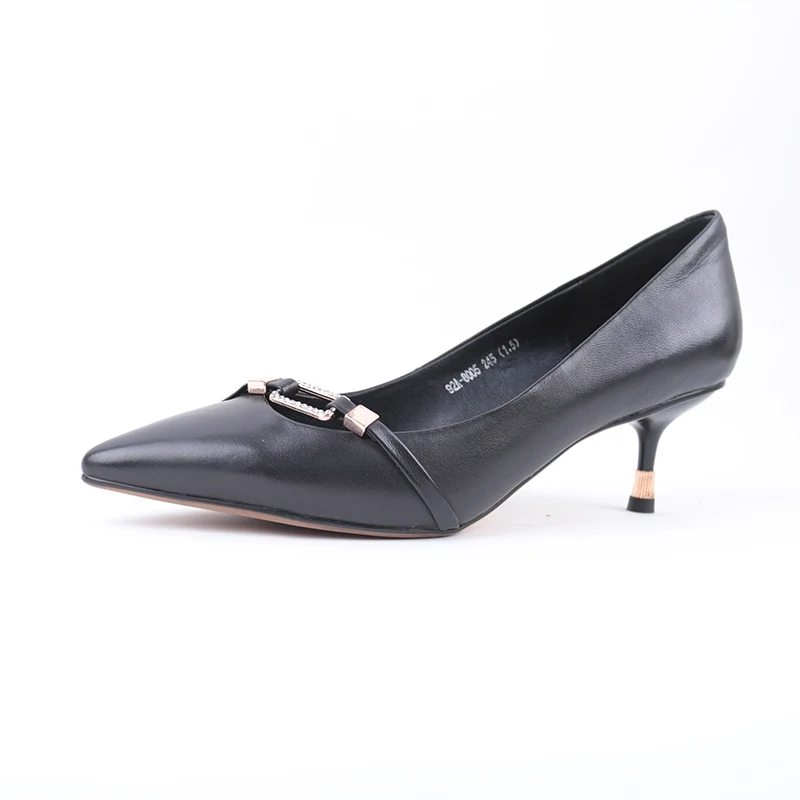 SHUANGFENG women pumps 2018 Summer Women's Shoes Sexy Pointed toe High Heels Sandals Metal decoration Genuine Leather Women Shoe | Обувь