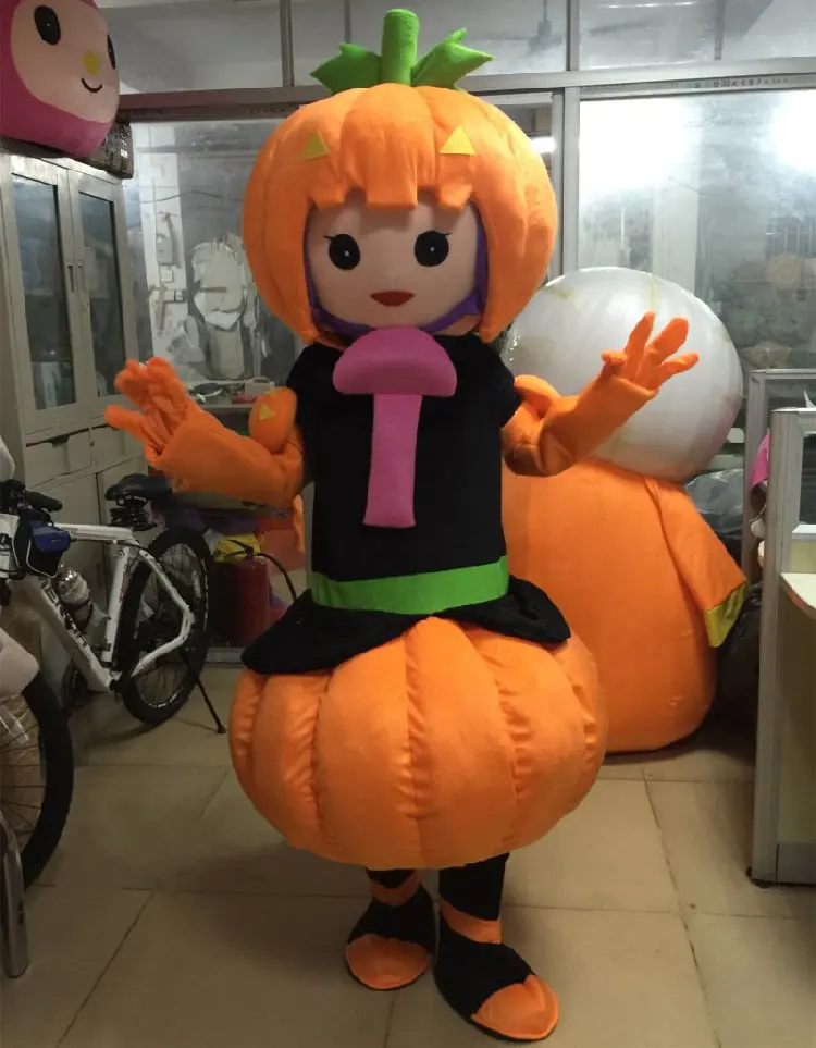

Pumpkin Mascot Vegetables Costume Suits Adults Size Cosplay Dress Outfits Halloween Party