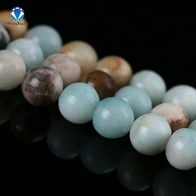 

Natural Amazonite stone beads 4mm 6mm 8mm 10mm 12mm Matt Forest Loose Round beads For jewelry making Wholesale and Retail