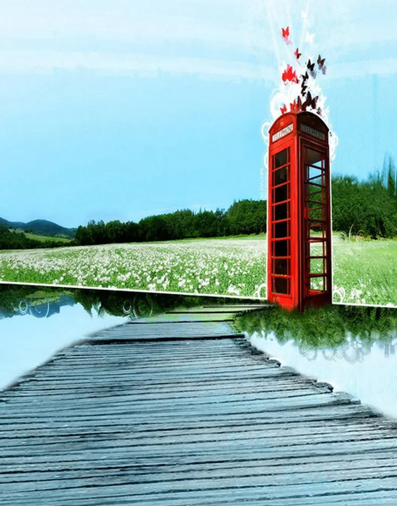 

5x7ft Tree Lake White Flowers Photography Backdrops Photo Props Studio Background