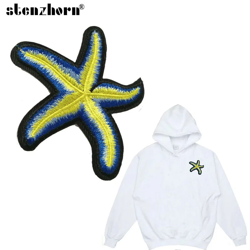 Вышитая аппликация с морскими звездами Halob сделай сам маленький размер 8 5*9 5 см