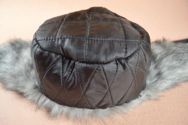 Женская шапка бомбер из искусственного меха Толстая теплая с ушками русского