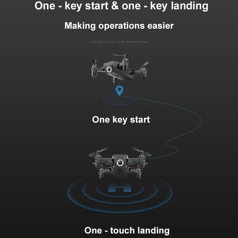 Мини Дроны с камерой HD складной WiFi FPV Карманный селфи Дрон Безголовый режим