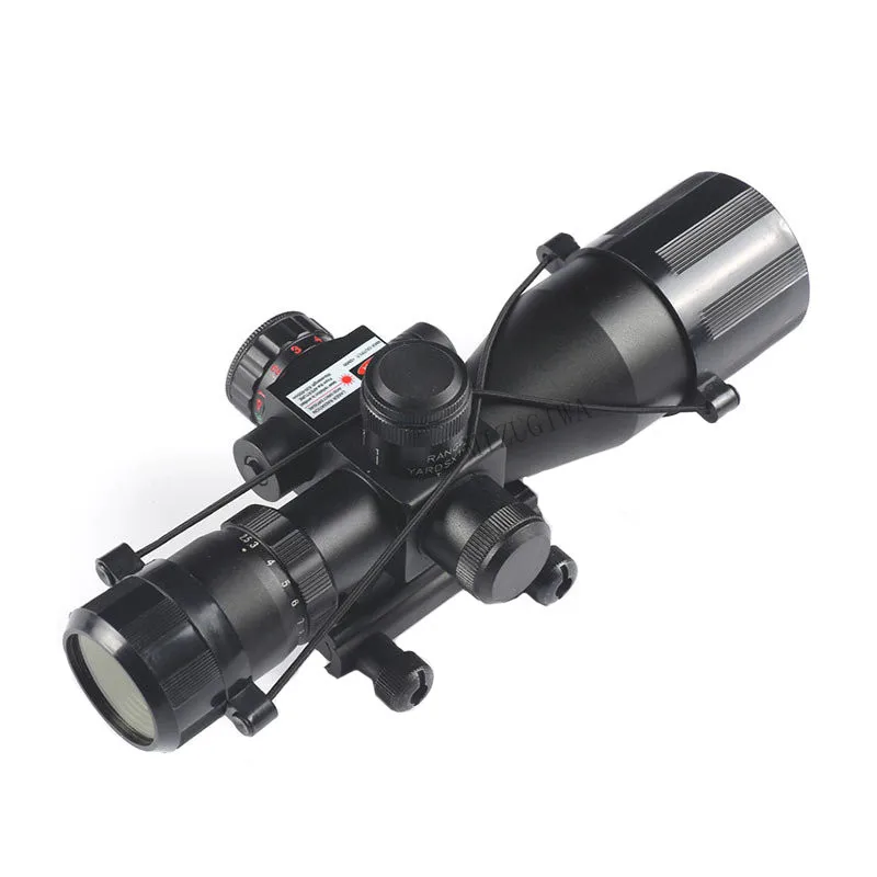 Тактический MIZUGIWA 2 5 10x40 RifleScope красный лазерный двойное освещение Mil dot ж/рельсовые