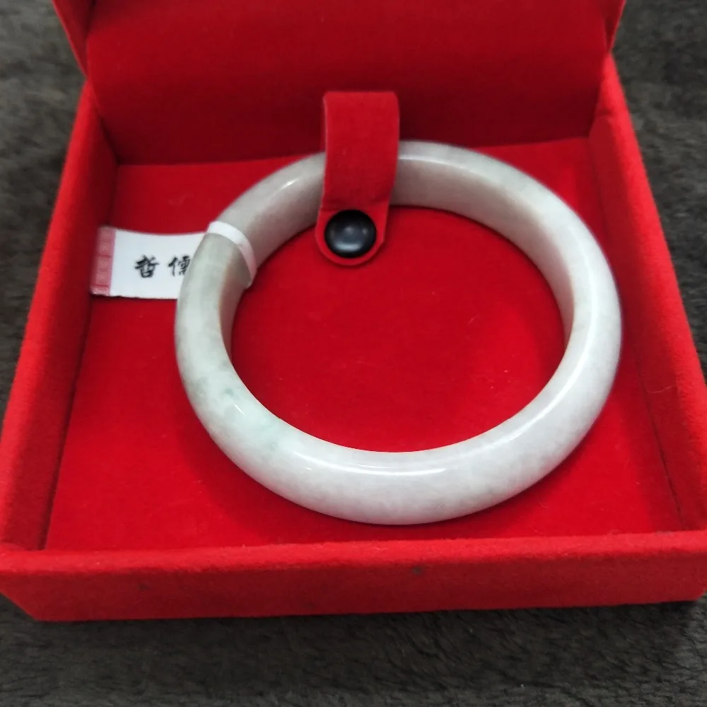 

Zheru Jewelry Natural Jadeite Bracelet Natural Pale Green 54-62mm Female Princess Bracelet A Class A National Certificate