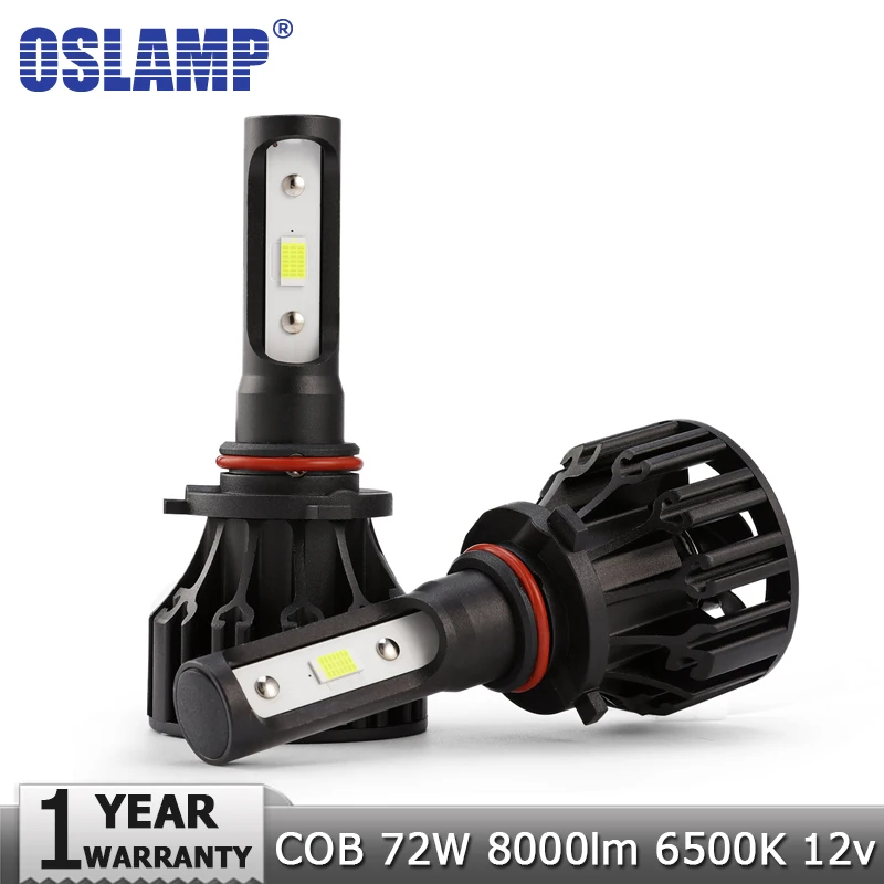 Oslamp COB H7 H11 H1 H3 9005 HB3 9006 HB4 светодиодный автомобильный головной светильник лампы Hi Lo