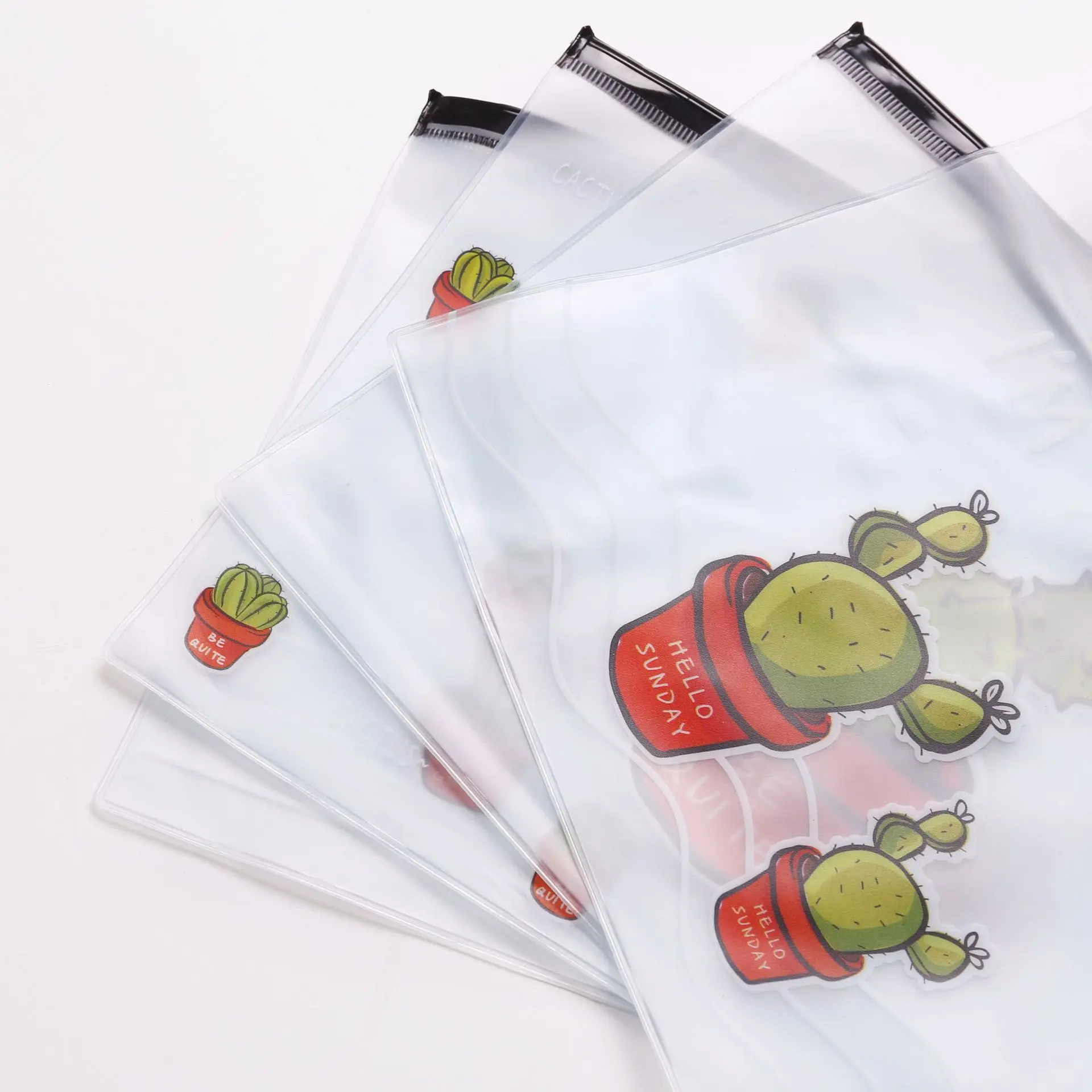 2019 Новое поступление Горячая кактус прозрачный ПВХ A5 папка для документов сумка