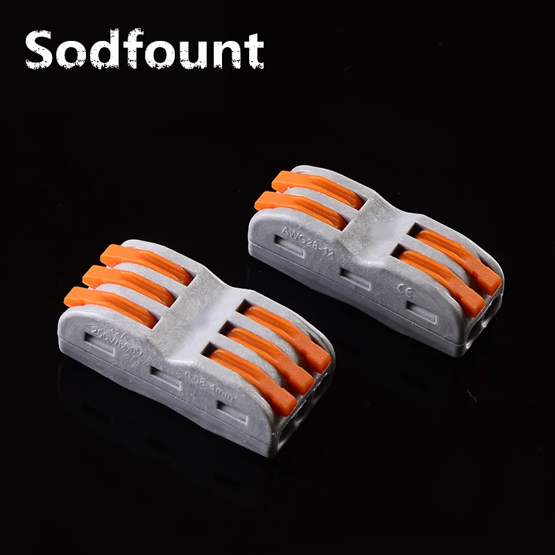 Тип Дизайн 2/3 контактный SPL-2 SPL-3 тип универсальный компактный провод соединитель проводник клеммный блок с рычагом 0,08-мм2