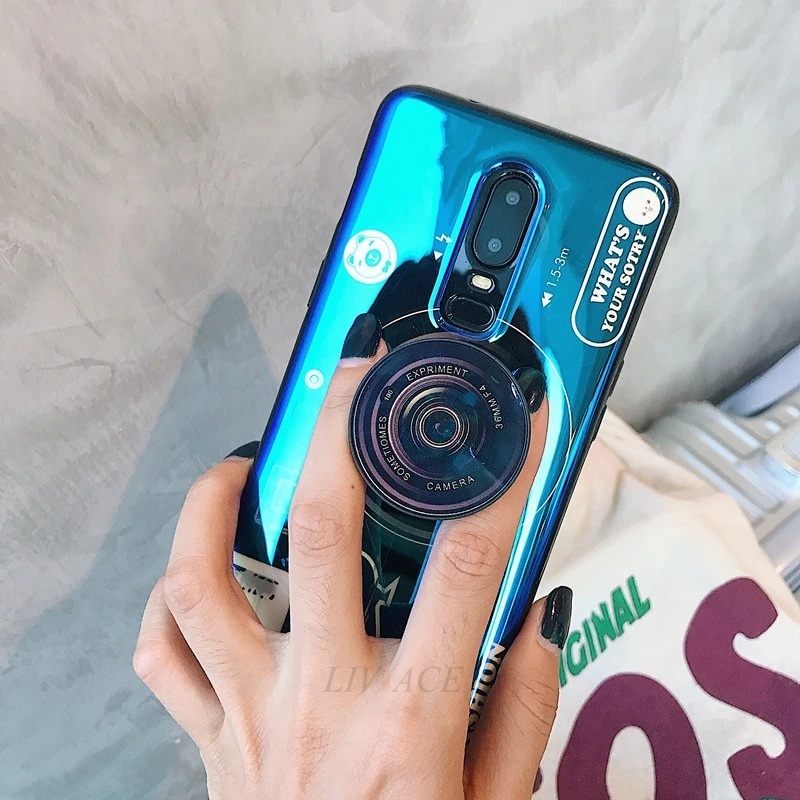 Милый чехол для телефона с парой камер oneplus 6 5 t one plus stand grip tpu силиконовые чехлы coque