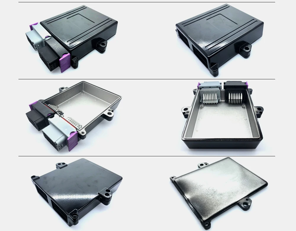 1 комплект/комплект 2 отверстия 24 pin/way черный Алюминиевый автомобиль lpg ecu контроллер чехол Корпус с разъемами