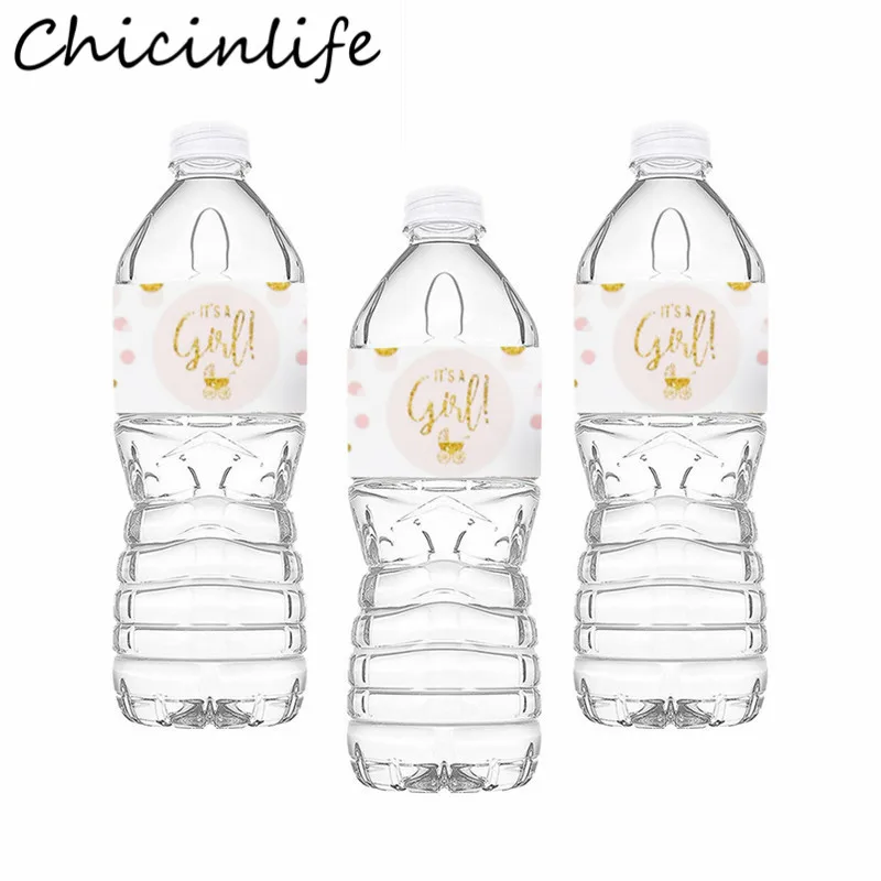 Chicinlife 12 шт. наклейки на бутылки для воды мальчиков и девочек украшение вечеринки
