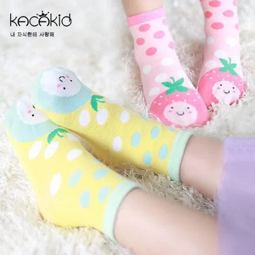

KACAKID Children Socks Unisex Cute Fruits Pattern Baby Children Socks Cotton Anti-slip Kids Infants Children Girls Socks ka1154