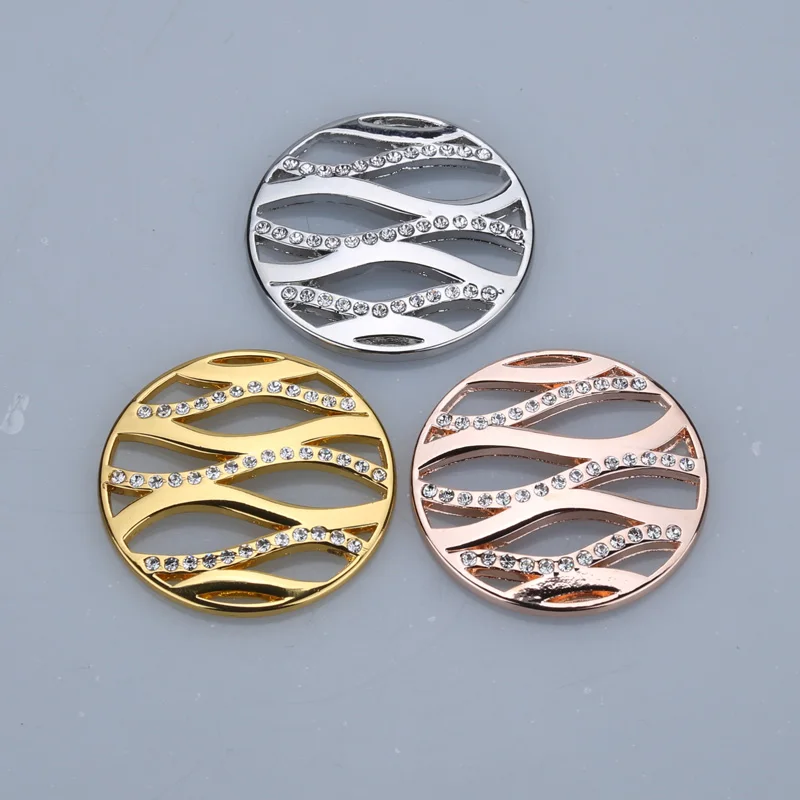 Цепочка с подвеской в виде моих монет 33 мм цвет серебро розовое золото | Украшения