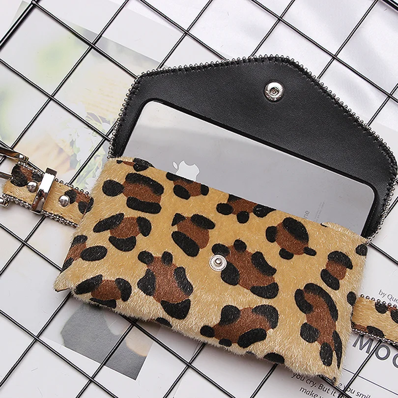 ESHINEDER Women Leopard Bag Fashion Waist Packs Vintage Fanny Pack Belt Fit For Iphone Plus Bolosa | Багаж и сумки