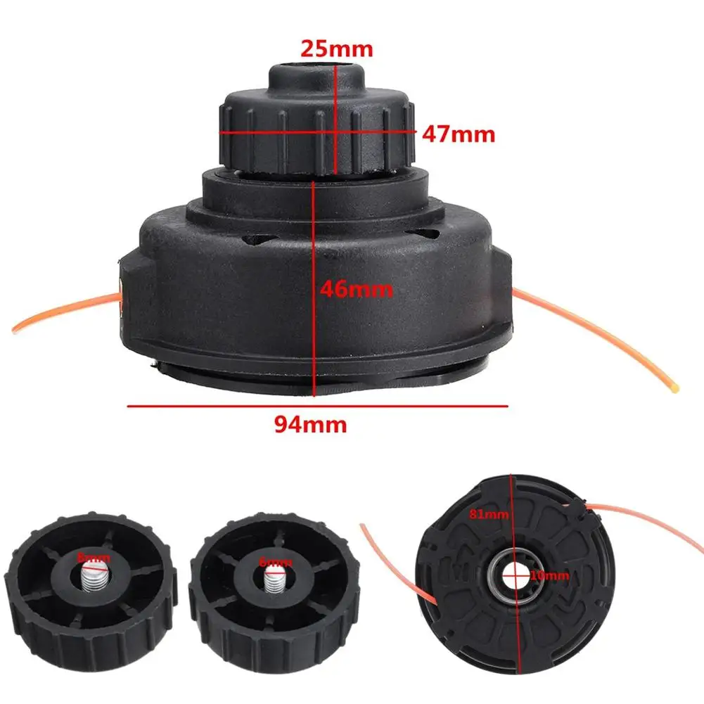 

Trimmer Head Universal Nylone 2 Line Bump Spool Mower Strimmer Head Cutting Lawn Mower Grass Trimmer Garden Tools