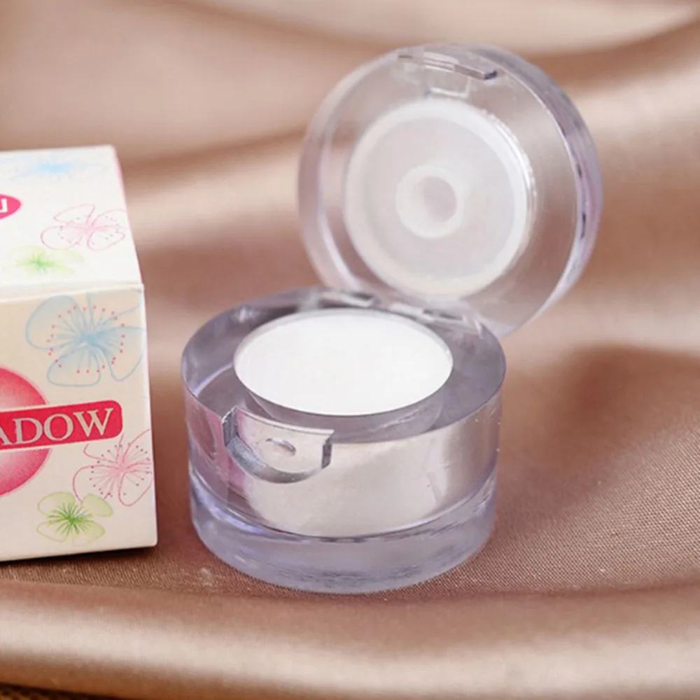 Модные Профессиональные белые тени для век стойкие Крем блестящий свет