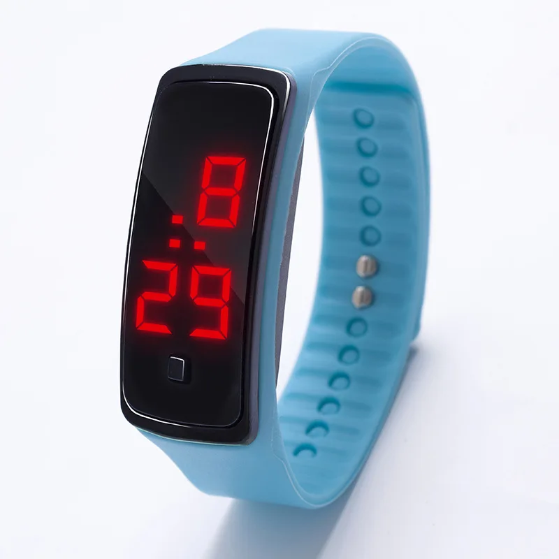 Детские красочные спортивные часы для девочек и мальчиков силиконовые