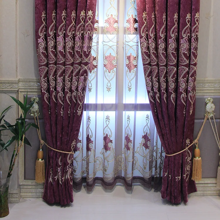 Фиолетовые высококачественные шторы Slow Soul в европейском стиле европейские