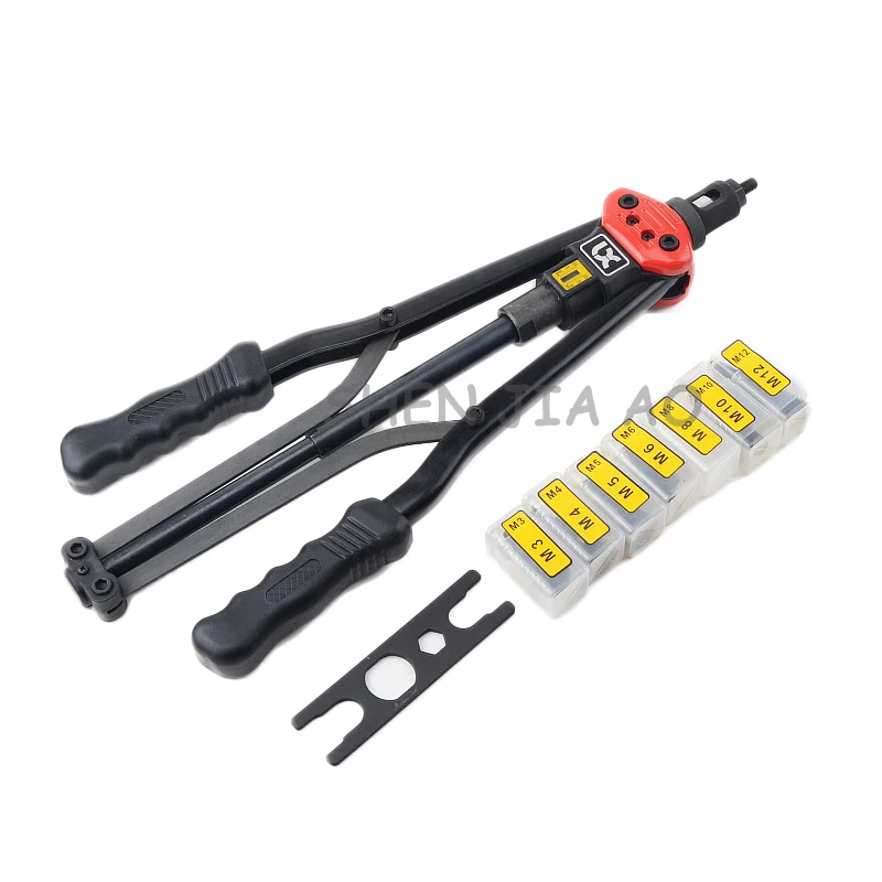 BT604 Hand Riveting Nut Gun M3-M12Hand Riveter Pull Rivet Automatic Back Tools With Stroke Scale 1PC | Инструменты