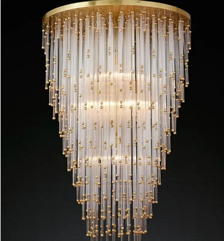 Потолочная люстра с круглыми скандинавскими кристаллами для гостиной столовой