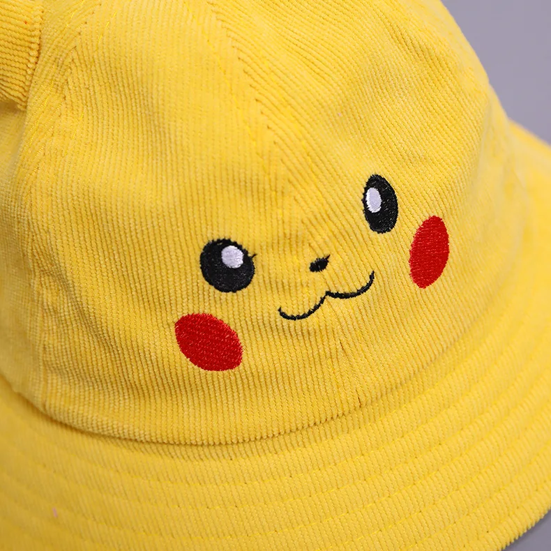 Pikachu cartoon children summer new baby sun visor cap cute fisherman hat cosplay unisex cotton big 1-3 years old 2019 | Детская одежда
