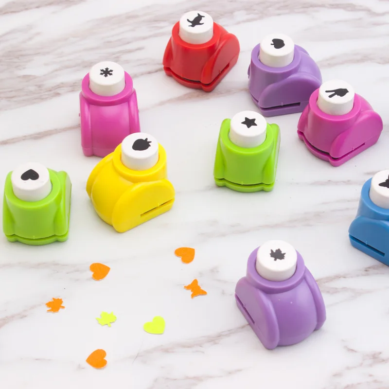1pc Mini Scrapbook Punches Handmade Cutter Kid Hole Punch Printing Paper Hand Shaper Tags Cards Craft DIY Tool | Канцтовары для