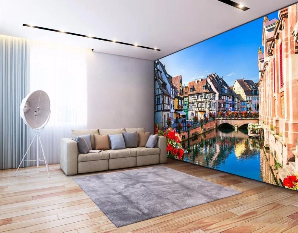 3d обои на заказ фотообои Франция Эльзас пейзаж Картина декор комнаты картина
