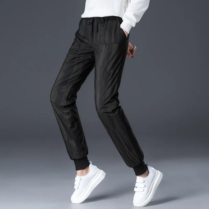 Shuchan Camouflage Sweatpants 90% Down Trousers For Women Waterproof Windproof Thick Warm Plus Size High Waist Winter Pant 9041