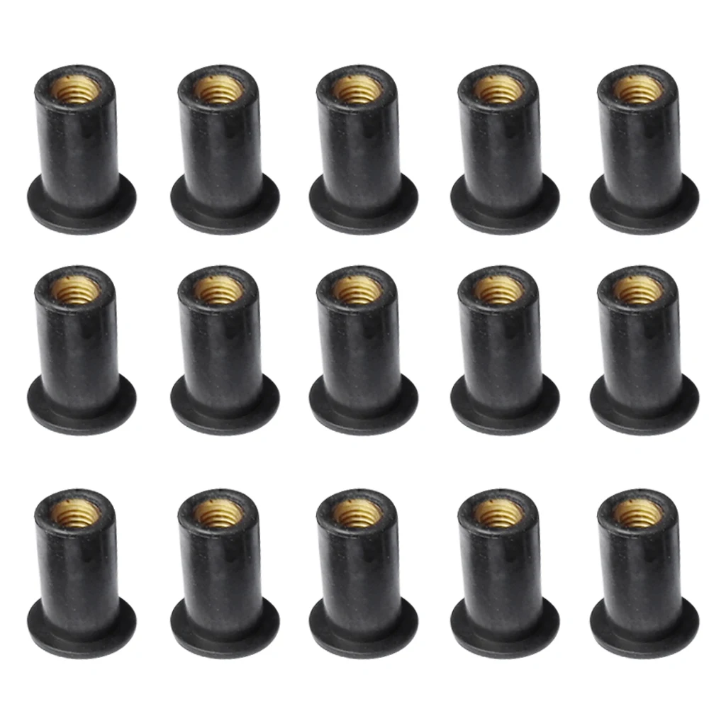 15 Pieces M5 Rubber Well Nuts Blind Fastener Fishing Kayak Boat Marine Canoe Accessories Motorcycle Windscreen Wellnut | Обустройство