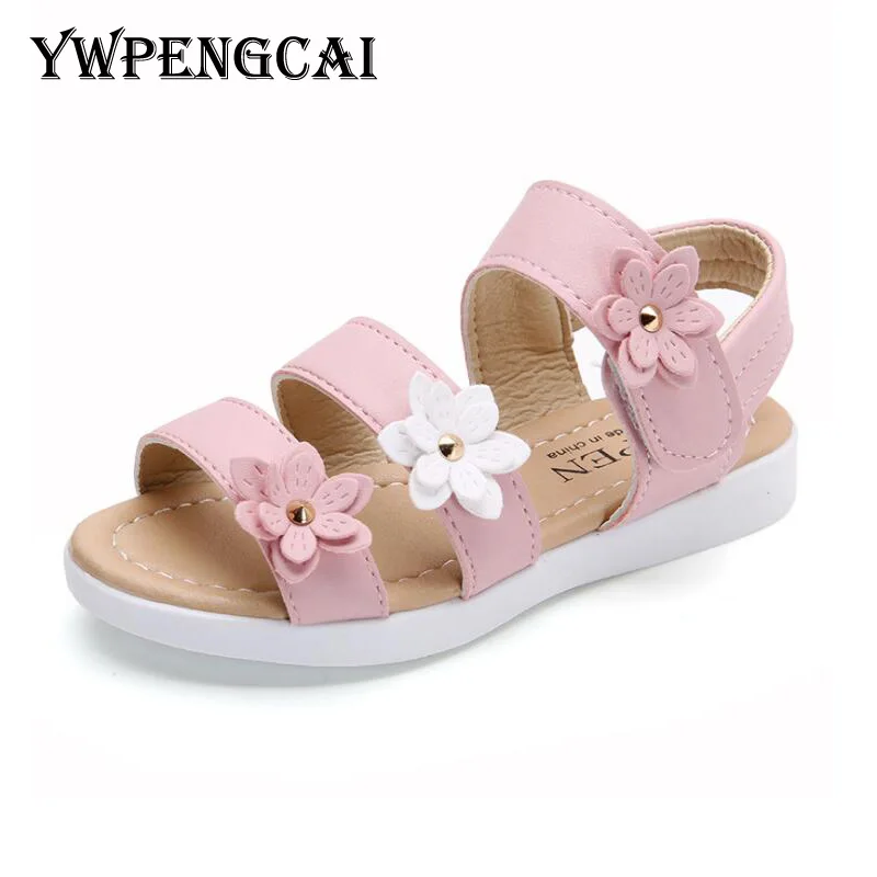 

YWPENGCAI 2020 Summer Baby Toddler Girl Sandals Three Small Cute Flowers Children Gladiator Sandals Cut-outs Girls Sandals