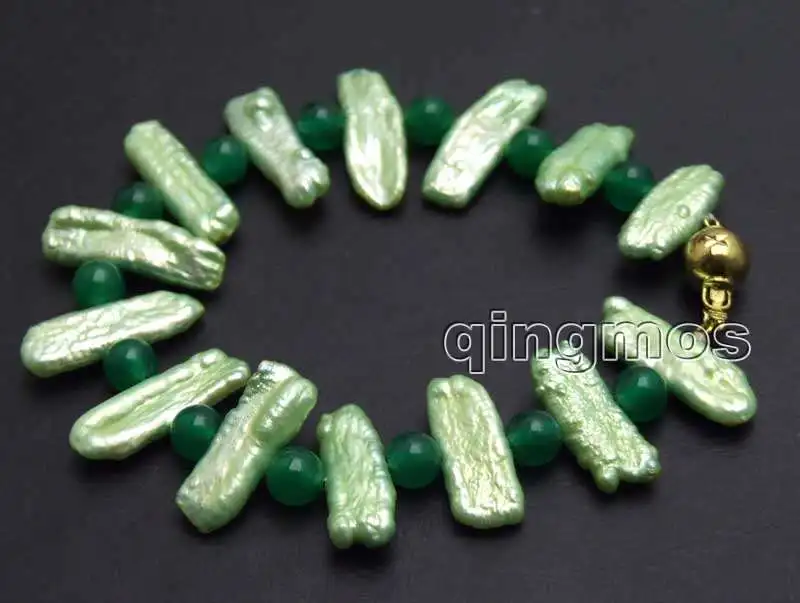 20-25 мм зеленый натуральный пресноводный жемчуг бива и 6 круглый бисер 7 5