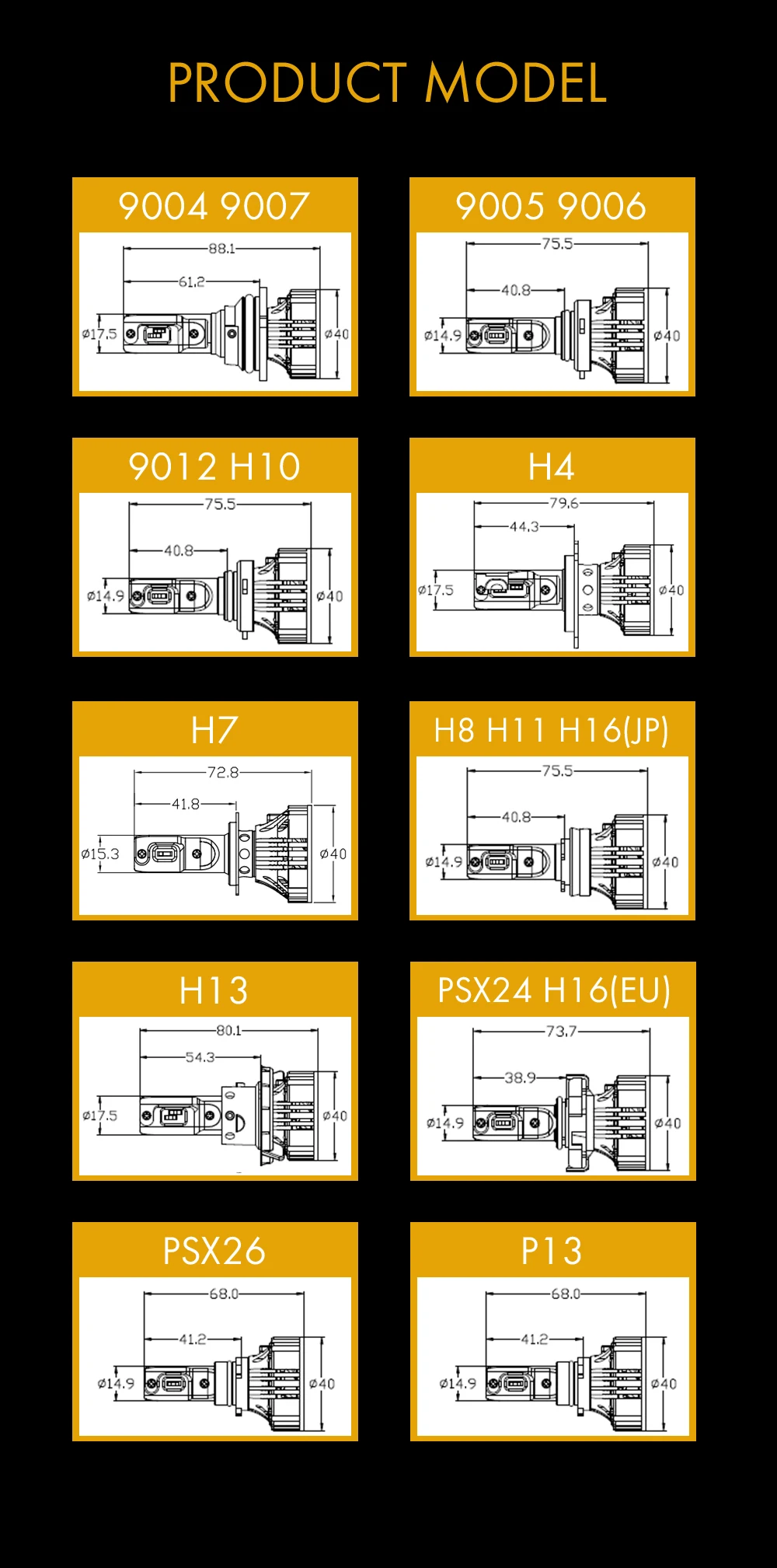Xenplus фары автомобиля мини h7 светодиодный лампы H4 h8 h9 hb3 hb4 h13 h1 h3 880 9005 фар F2 12000lm 12 V 72 W фары Cree чип автомобилей