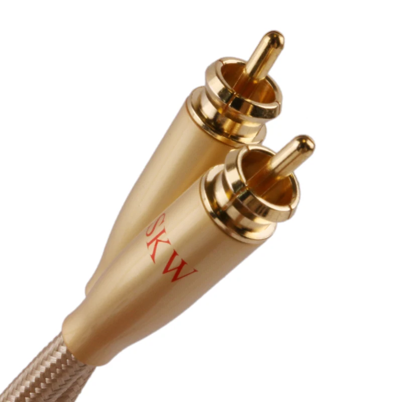 Skw энтузиастов HIFI сабвуфер 1rca Jack аудио кабели мужчинами Aux кабель из